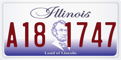 IL license plate A181747