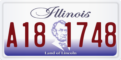 IL license plate A181748