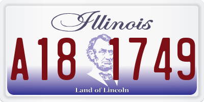 IL license plate A181749