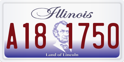 IL license plate A181750