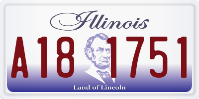 IL license plate A181751