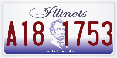 IL license plate A181753