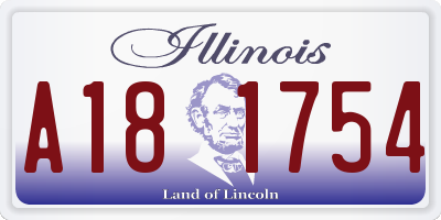 IL license plate A181754