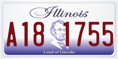 IL license plate A181755