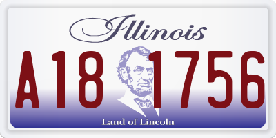 IL license plate A181756