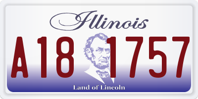 IL license plate A181757
