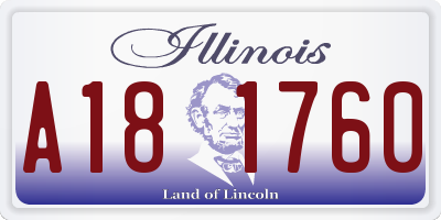 IL license plate A181760