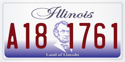 IL license plate A181761