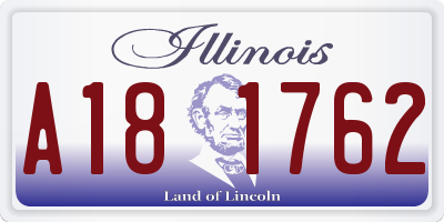 IL license plate A181762