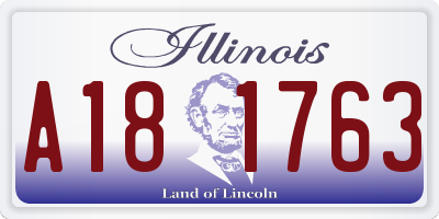 IL license plate A181763