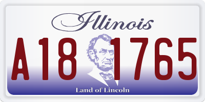 IL license plate A181765
