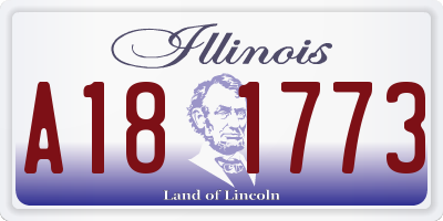 IL license plate A181773