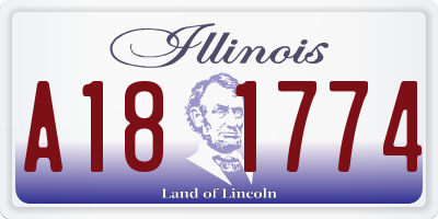 IL license plate A181774