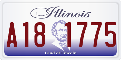 IL license plate A181775