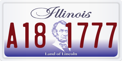 IL license plate A181777