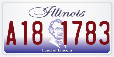 IL license plate A181783