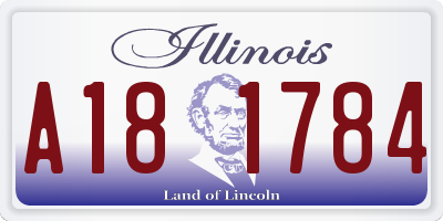 IL license plate A181784