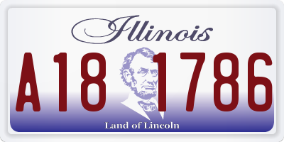 IL license plate A181786
