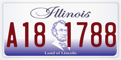 IL license plate A181788