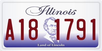 IL license plate A181791