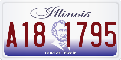 IL license plate A181795