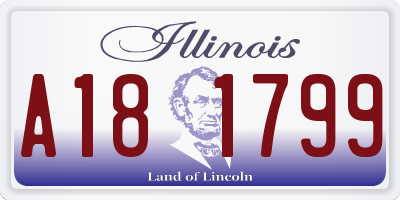 IL license plate A181799