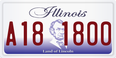 IL license plate A181800
