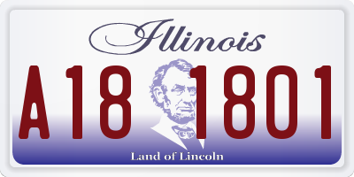 IL license plate A181801