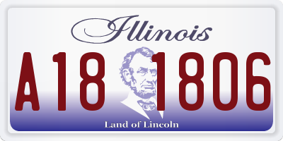 IL license plate A181806