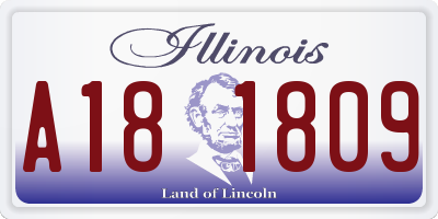 IL license plate A181809