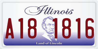 IL license plate A181816