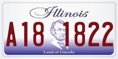 IL license plate A181822