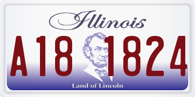 IL license plate A181824