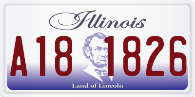 IL license plate A181826