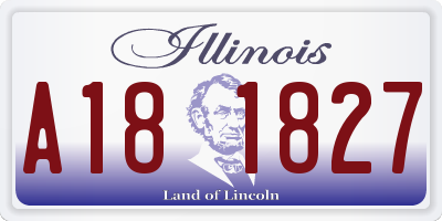 IL license plate A181827