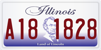 IL license plate A181828