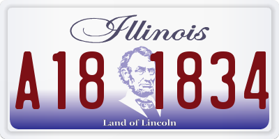 IL license plate A181834