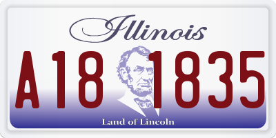 IL license plate A181835