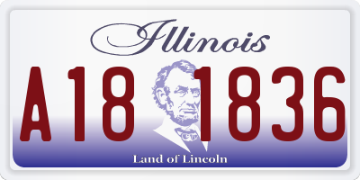 IL license plate A181836