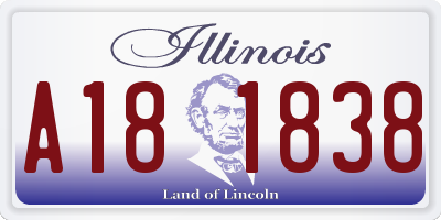IL license plate A181838