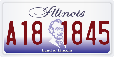 IL license plate A181845