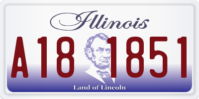 IL license plate A181851