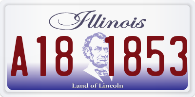 IL license plate A181853