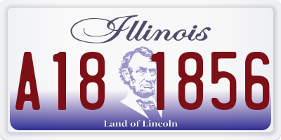 IL license plate A181856