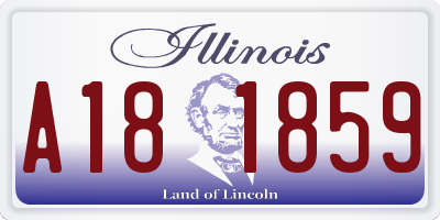 IL license plate A181859