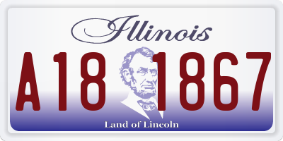 IL license plate A181867