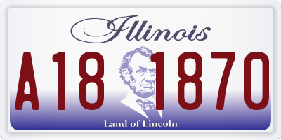 IL license plate A181870