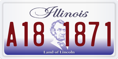 IL license plate A181871