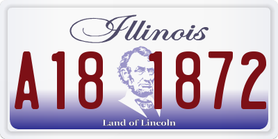 IL license plate A181872