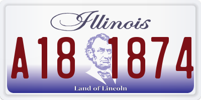 IL license plate A181874